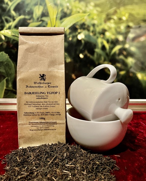 Schwarzer Tee "Entkoffeiniert" Darjeeling Tasse